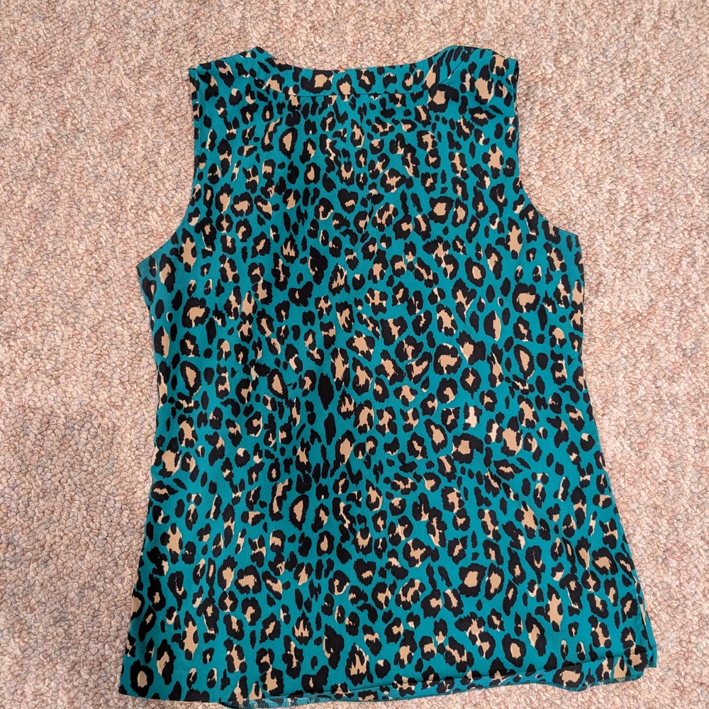 Banana Republic Blue Fitted Sleeveless Tank Top